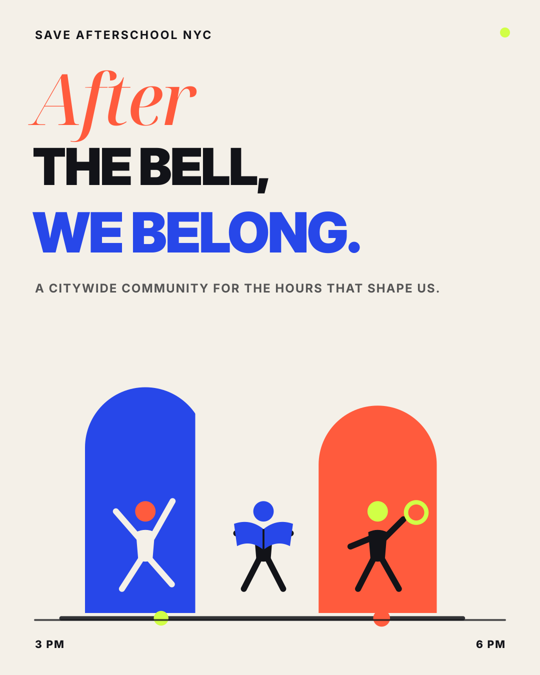 After the bell, we belong — the 3 to 6 PM hours that shape kids.